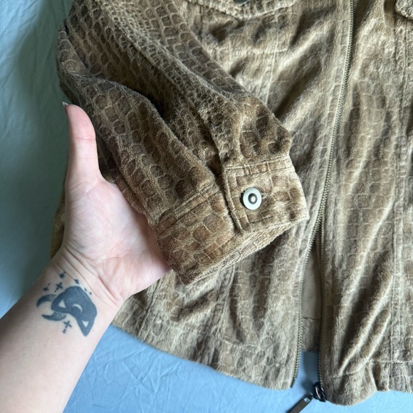 Ruby Rd. Plush Tan Zip-Up Jacket - Picture 8 of 8